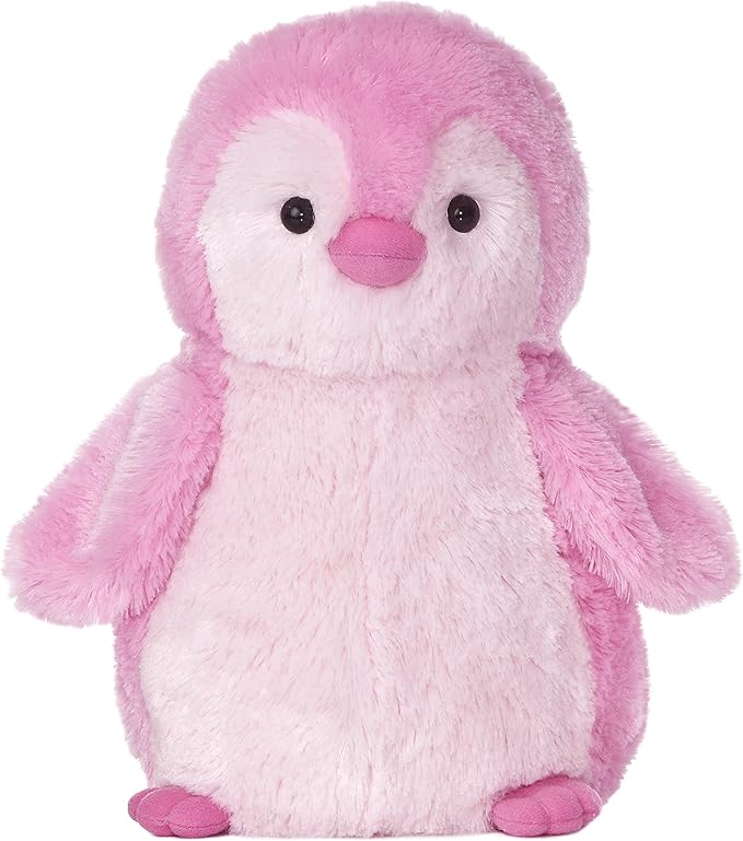 aurora world 目的地国粉色企鹅毛绒玩具,12 英寸